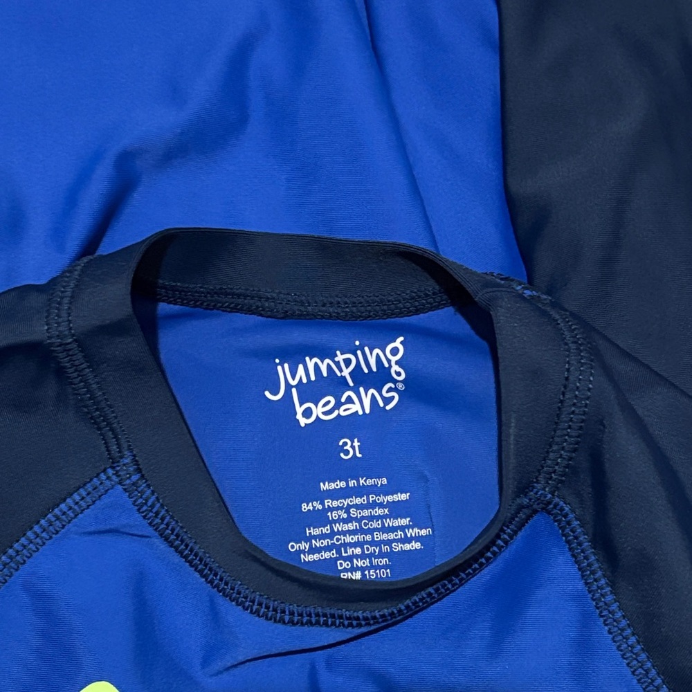 Jumping Beans Navy Shark Rashguard Set - Picture 4 of 5